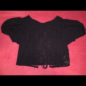 Flower crop top shirt